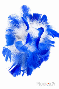 Pute - Ø 18 cm - weiß-türkis-blau